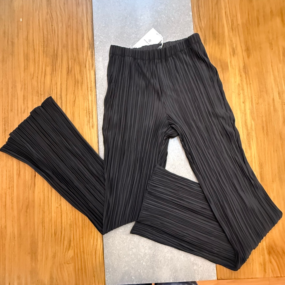 ANINE BING Black Billie Plissé Pleated Trousers Women’s Size Small NWT - Picture 5 of 14